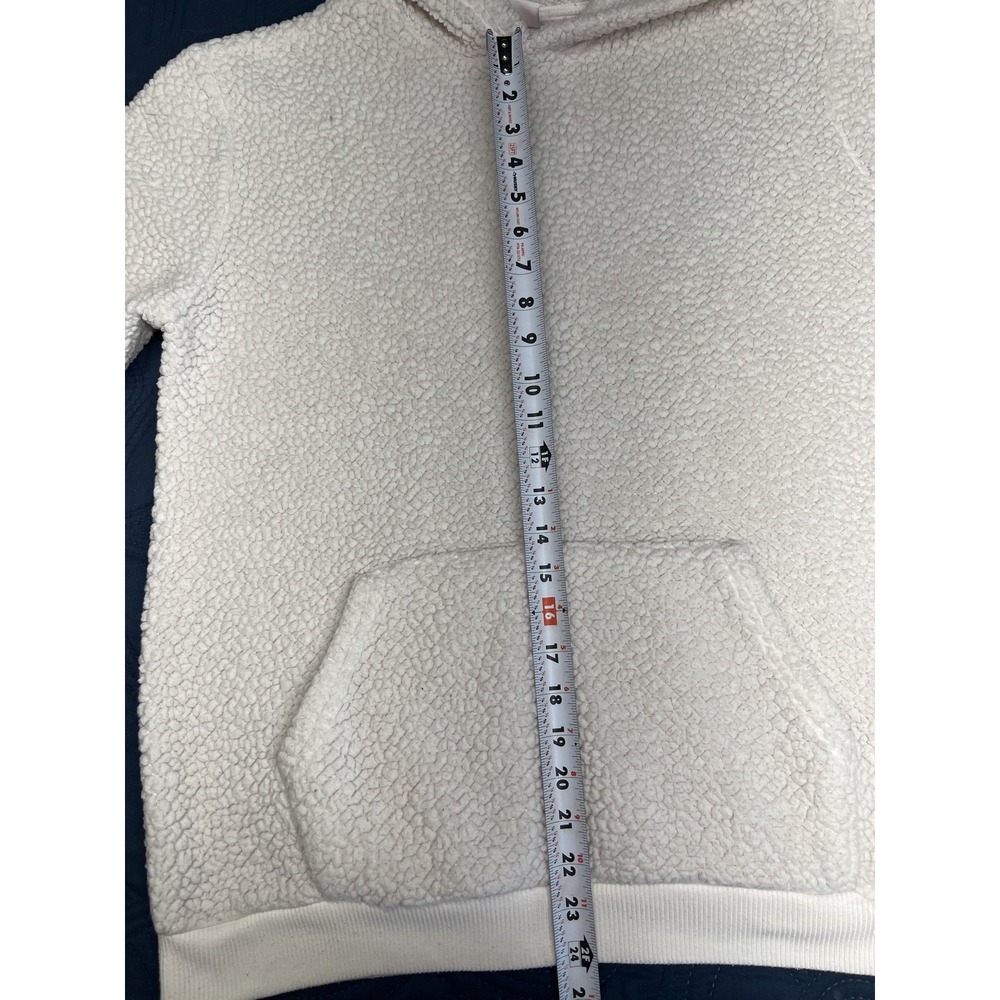 WONDERSHOP AT TARGET Women's Winter White Fuzzy Fleece Hoodie w/Ears L - Picture 11 of 11